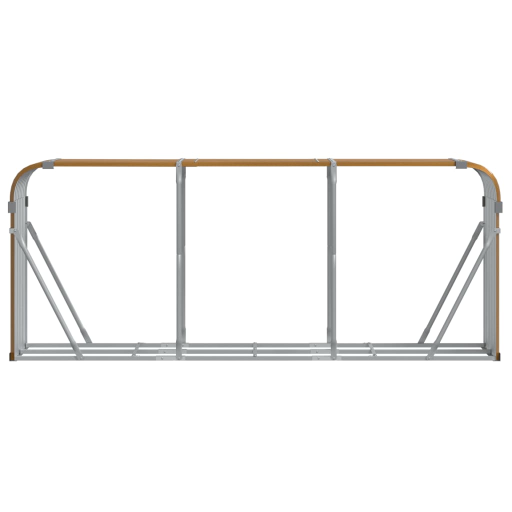 vidaXL Ξυλοθήκη Ξύλινη Όψη 234x45x100 εκ. από Γαλβανισμένο Ατσάλι