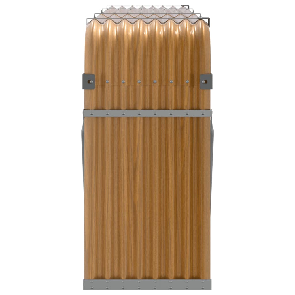 vidaXL Ξυλοθήκη Ξύλινη Όψη 234x45x100 εκ. από Γαλβανισμένο Ατσάλι