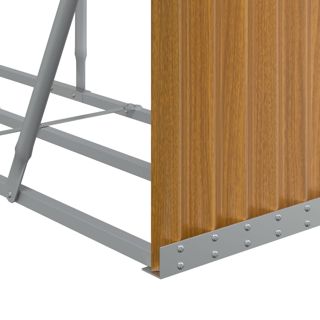 vidaXL Ξυλοθήκη Ξύλινη Όψη 234x45x100 εκ. από Γαλβανισμένο Ατσάλι