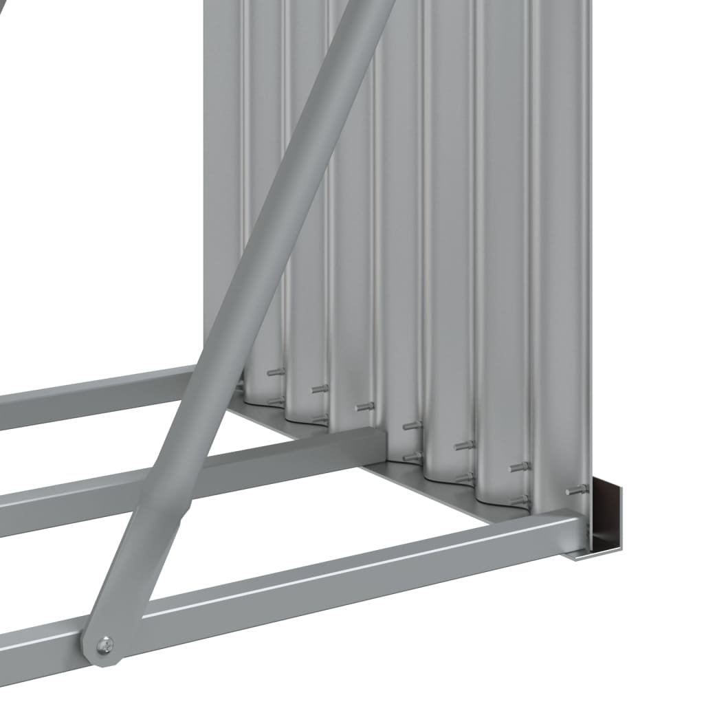 vidaXL Ξυλοθήκη Ξύλινη Όψη 234x45x100 εκ. από Γαλβανισμένο Ατσάλι