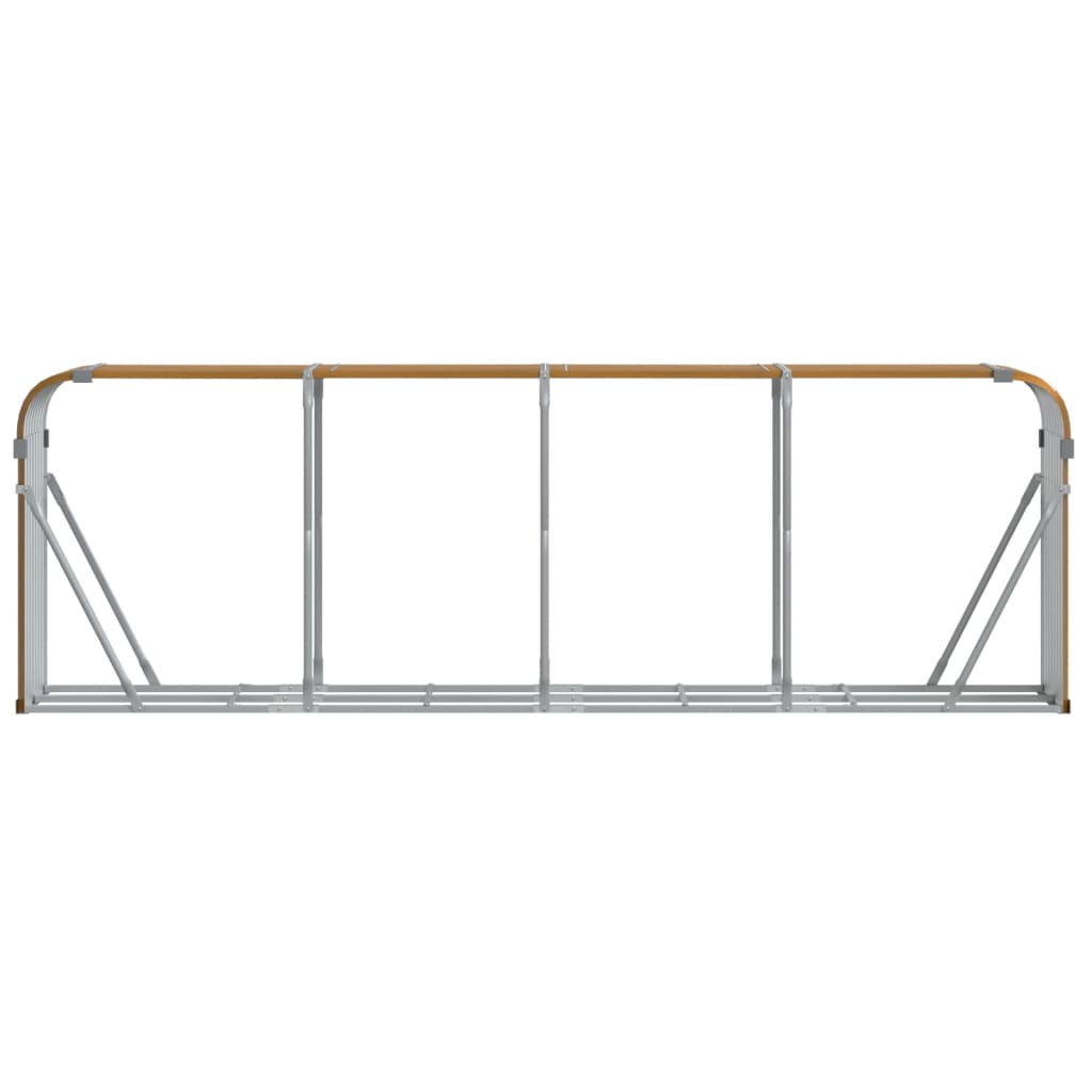 vidaXL Ξυλοθήκη Ξύλινη Όψη 300x45x100 εκ. από Γαλβανισμένο Ατσάλι