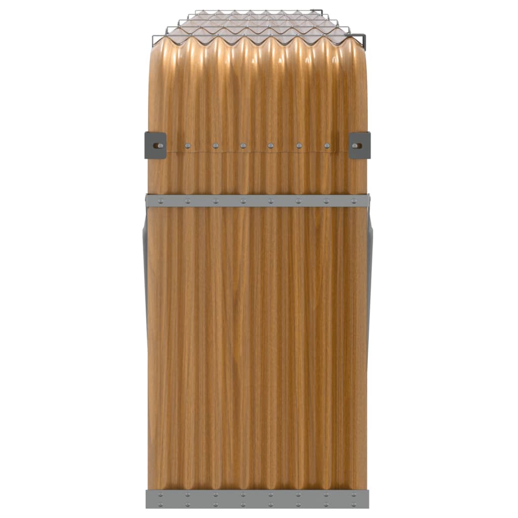 vidaXL Ξυλοθήκη Ξύλινη Όψη 300x45x100 εκ. από Γαλβανισμένο Ατσάλι