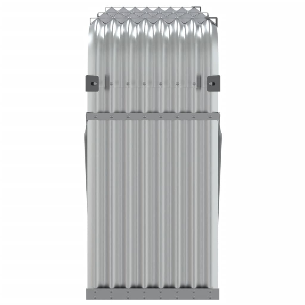 vidaXL Ξυλοθήκη Ασημί 180x45x100 εκ. από Γαλβανισμένο Ατσάλι