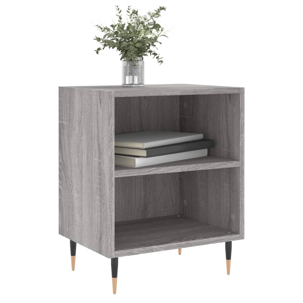 vidaXL Κομοδίνα 2 τεμ. Sonoma Γκρι 40x30x50 εκ. από Επεξεργασμένο Ξύλο
