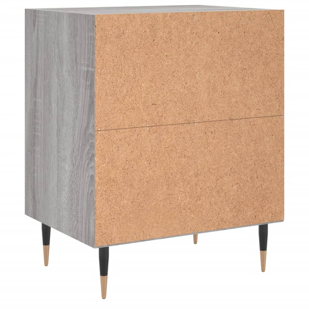 vidaXL Κομοδίνα 2 τεμ. Sonoma Γκρι 40x30x50 εκ. από Επεξεργασμένο Ξύλο