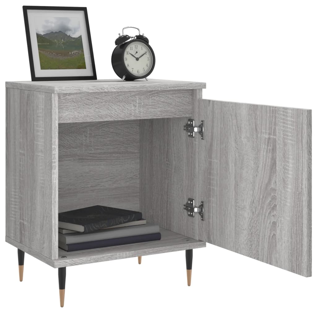 vidaXL Κομοδίνο Sonoma Γκρι 40 x 30 x 50 εκ. από Επεξεργασμένο Ξύλο