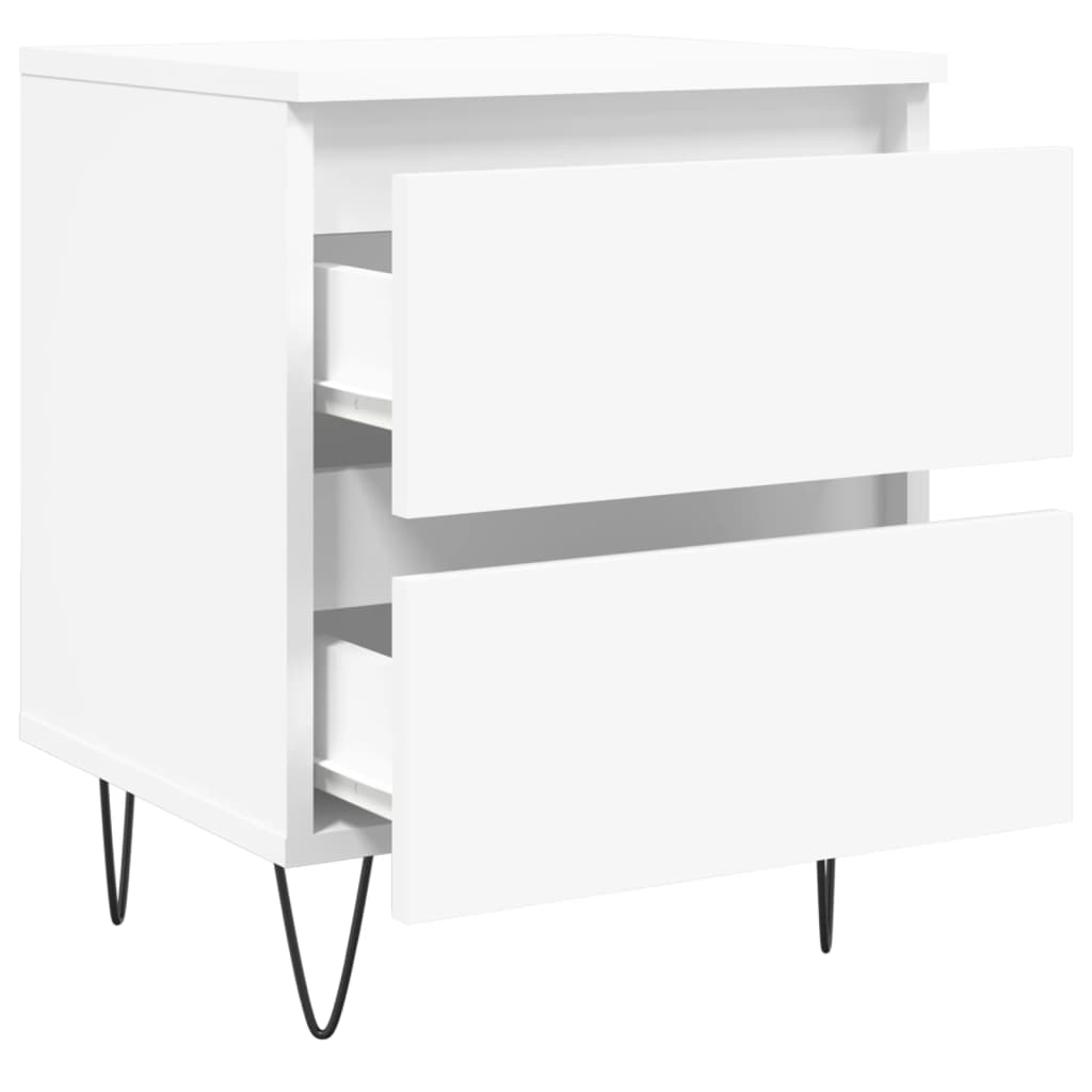 vidaXL Κομοδίνο Λευκό 40 x 35 x 50 εκ. από Επεξεργασμένο Ξύλο