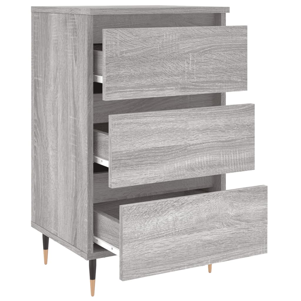 vidaXL Κομοδίνα 2 τεμ. Γκρι Sonoma 40x35x69 εκ. από Επεξεργασμένο Ξύλο