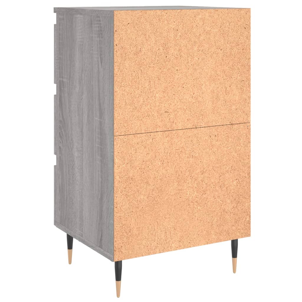 vidaXL Κομοδίνα 2 τεμ. Γκρι Sonoma 40x35x69 εκ. από Επεξεργασμένο Ξύλο