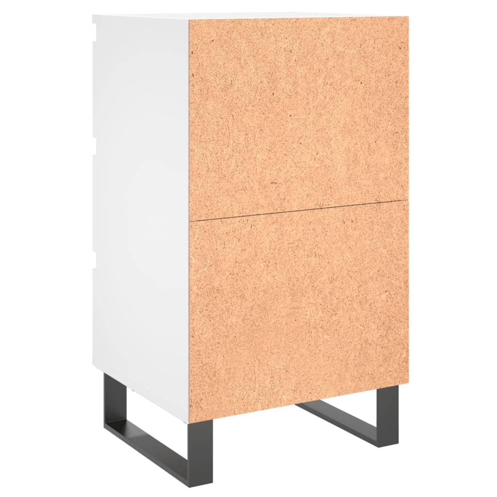vidaXL Κομοδίνα 2 τεμ. Λευκά 40 x 35 x 69 εκ. από Επεξεργασμένο Ξύλο