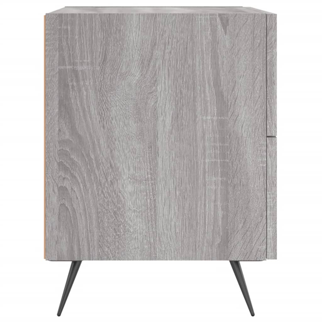 vidaXL Κομοδίνα 2 τεμ. Γκρι Sonoma 40 x 35 x 47,5 εκ. Επεξεργ. Ξύλο