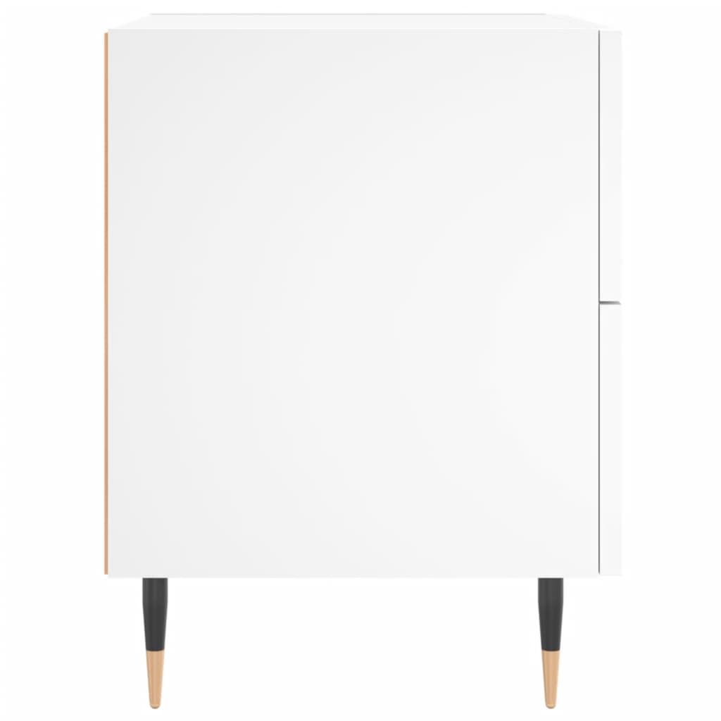vidaXL Κομοδίνα 2 τεμ. Λευκά 40 x 35 x 47,5 εκ. από Επεξεργασμένο Ξύλο