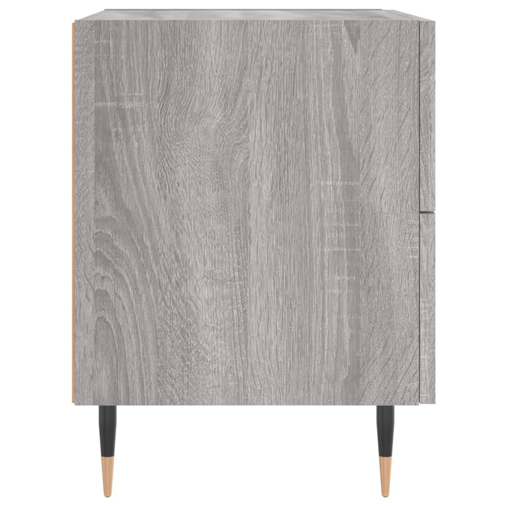 vidaXL Κομοδίνα 2 τεμ. Γκρι Sonoma 40 x 35 x 47,5 εκ. Επεξεργ. Ξύλο