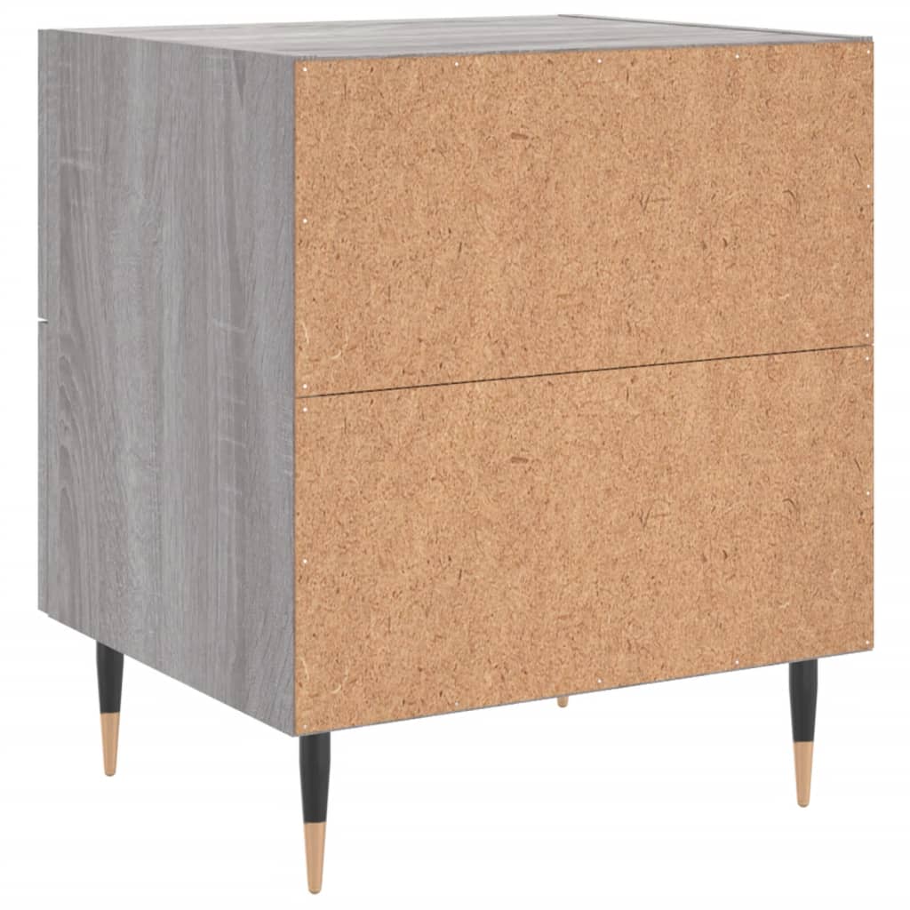 vidaXL Κομοδίνα 2 τεμ. Γκρι Sonoma 40 x 35 x 47,5 εκ. Επεξεργ. Ξύλο
