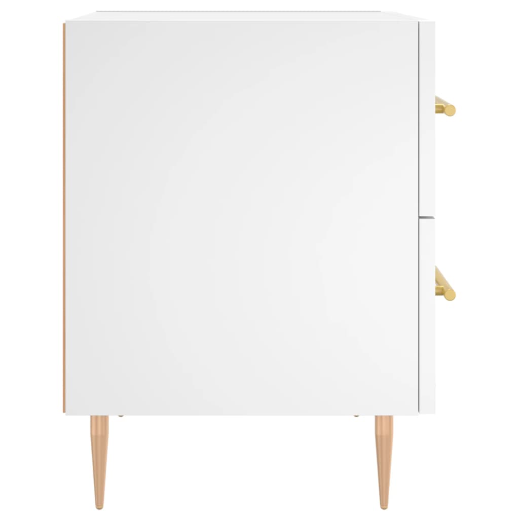 vidaXL Κομοδίνα 2 τεμ. Λευκά 40 x 35 x 47,5 εκ. από Επεξεργασμένο Ξύλο