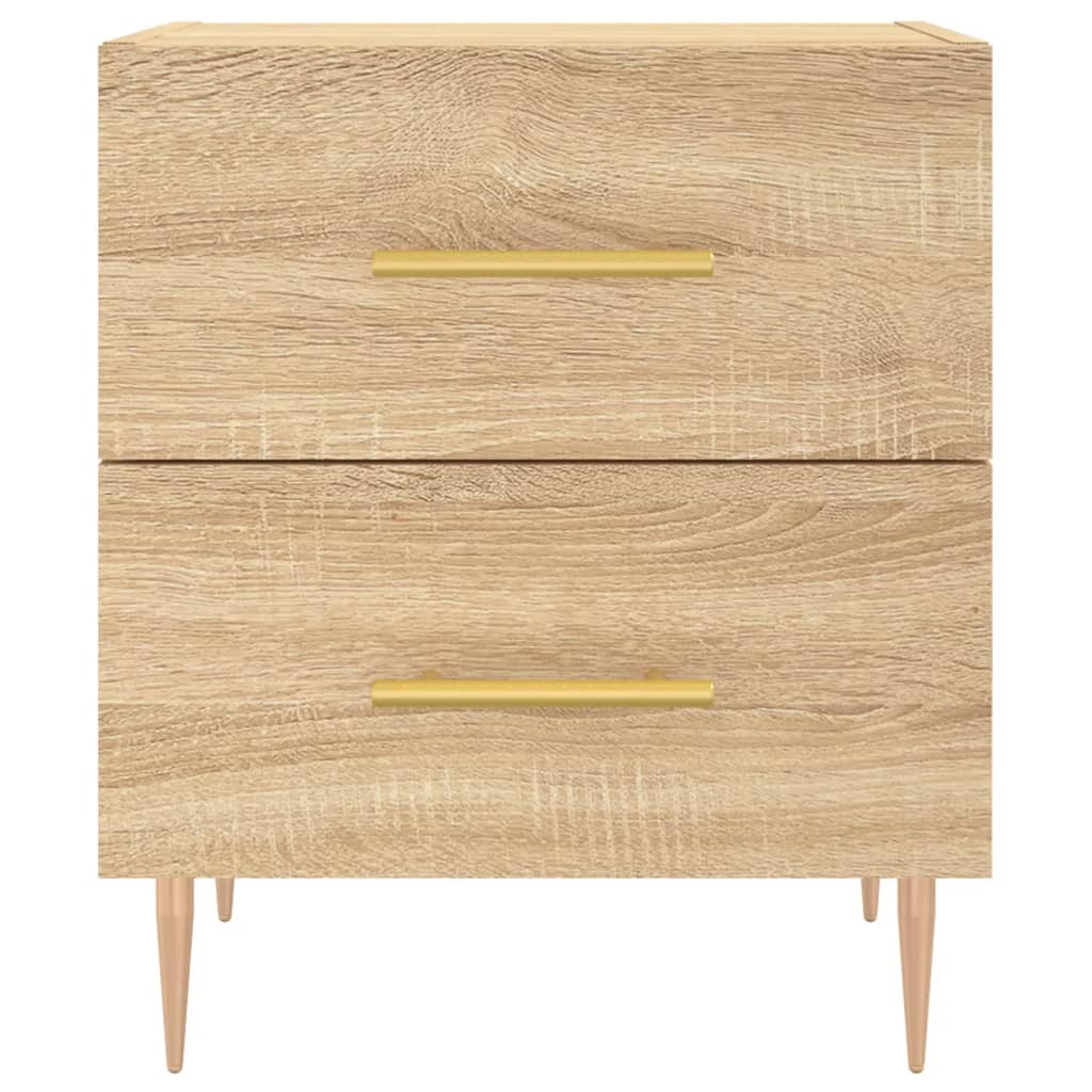 vidaXL Κομοδίνα 2 τεμ. Sonoma Δρυς 40 x 35 x 47,5 εκ. Επεξεργ. Ξύλο