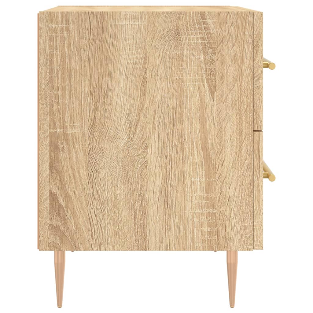 vidaXL Κομοδίνα 2 τεμ. Sonoma Δρυς 40 x 35 x 47,5 εκ. Επεξεργ. Ξύλο
