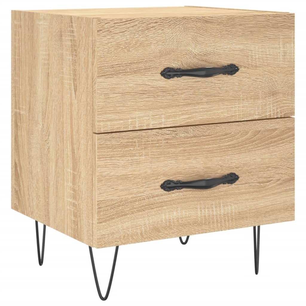 vidaXL Κομοδίνα 2 τεμ. Sonoma Δρυς 40 x 35 x 47,5 εκ. Επεξεργ. Ξύλο