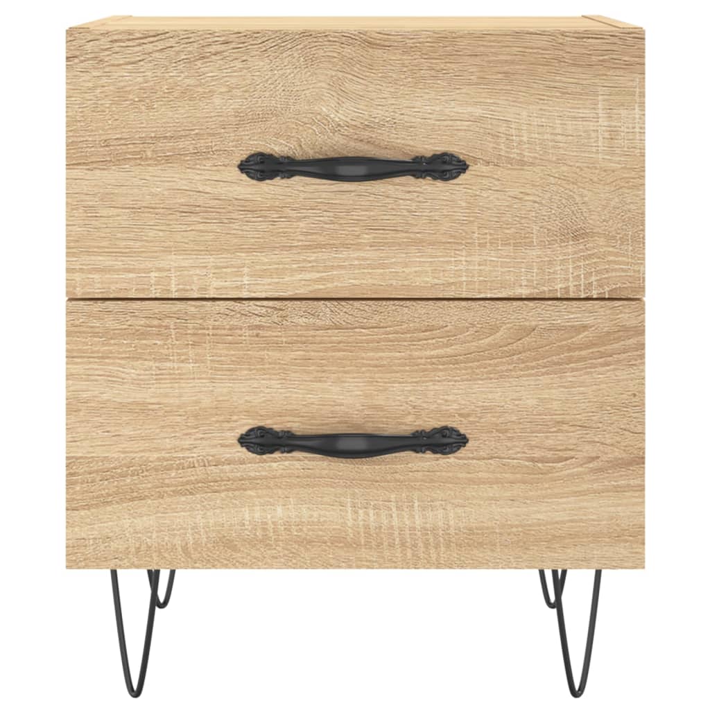 vidaXL Κομοδίνα 2 τεμ. Sonoma Δρυς 40 x 35 x 47,5 εκ. Επεξεργ. Ξύλο
