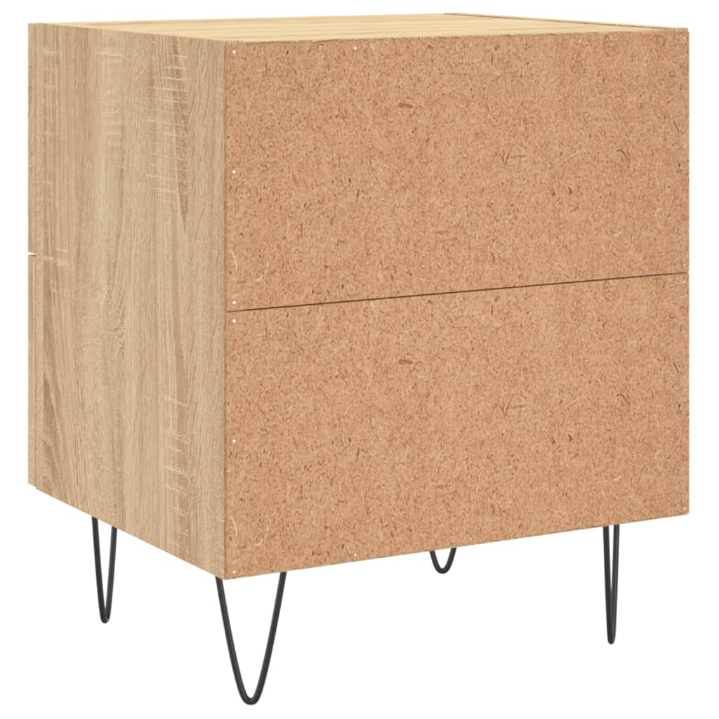 vidaXL Κομοδίνα 2 τεμ. Sonoma Δρυς 40 x 35 x 47,5 εκ. Επεξεργ. Ξύλο