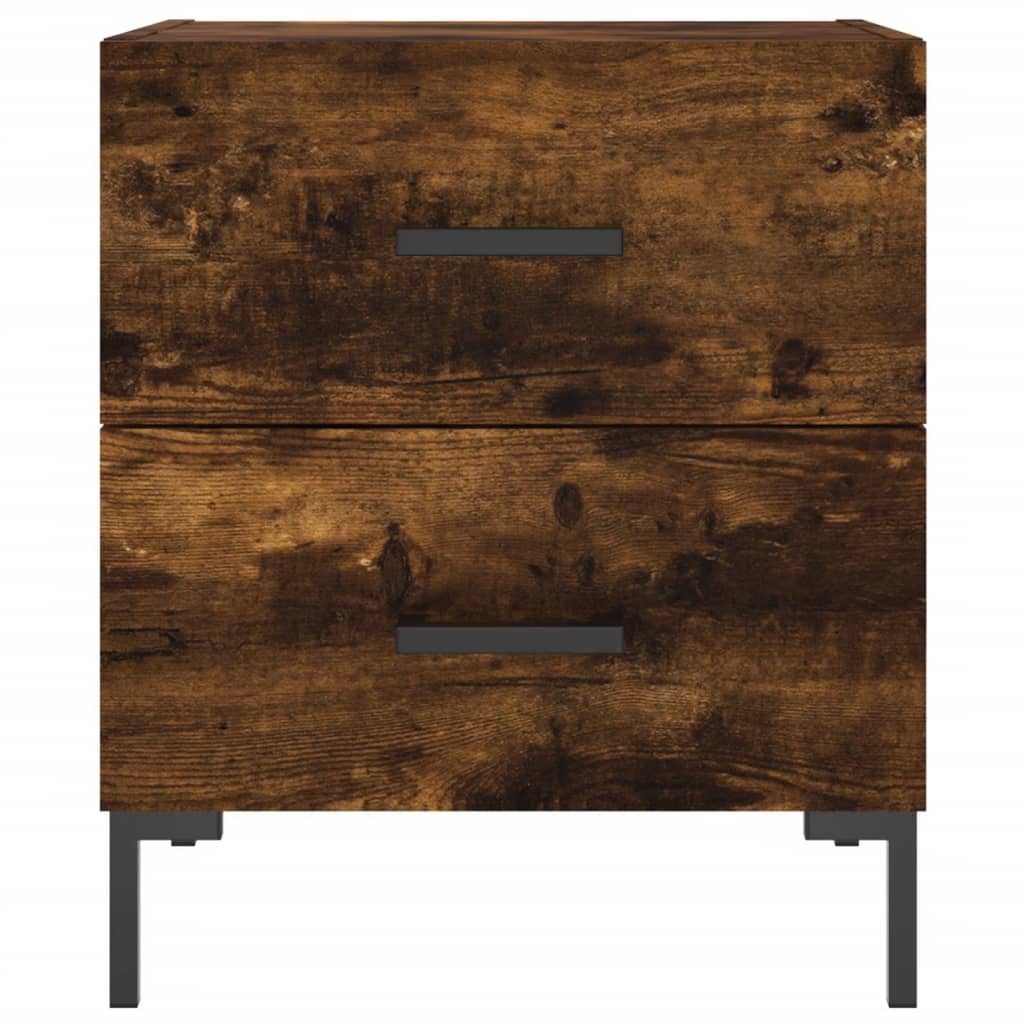 vidaXL Κομοδίνο Καπνιστή Δρυς 40 x 35 x 47,5 εκ. από Επεξεργ. Ξύλο