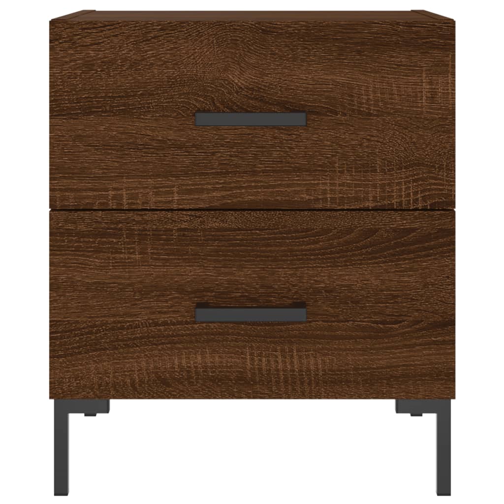 vidaXL Κομοδίνα 2 τεμ. Καφέ Δρυς 40 x 35 x 47,5 εκ. από Επεξεργ. Ξύλο