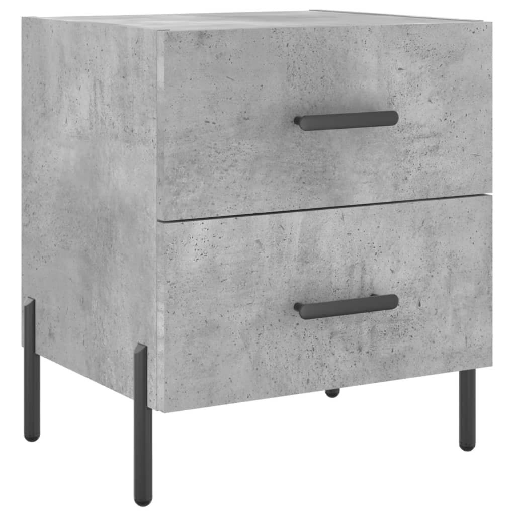 vidaXL Κομοδίνο Γκρι Σκυροδ. 40 x 35 x 47,5 εκ. από Επεξεργασμένο Ξύλο