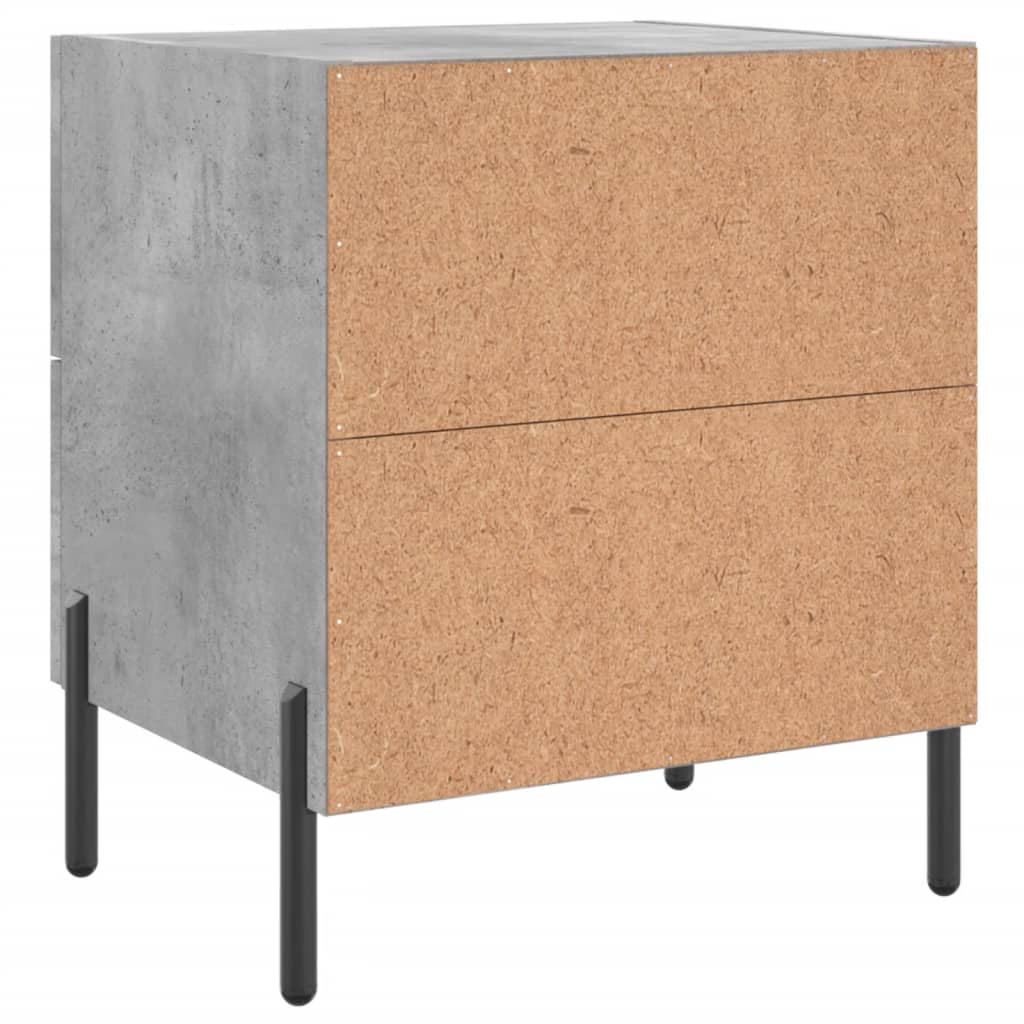 vidaXL Κομοδίνο Γκρι Σκυροδ. 40 x 35 x 47,5 εκ. από Επεξεργασμένο Ξύλο