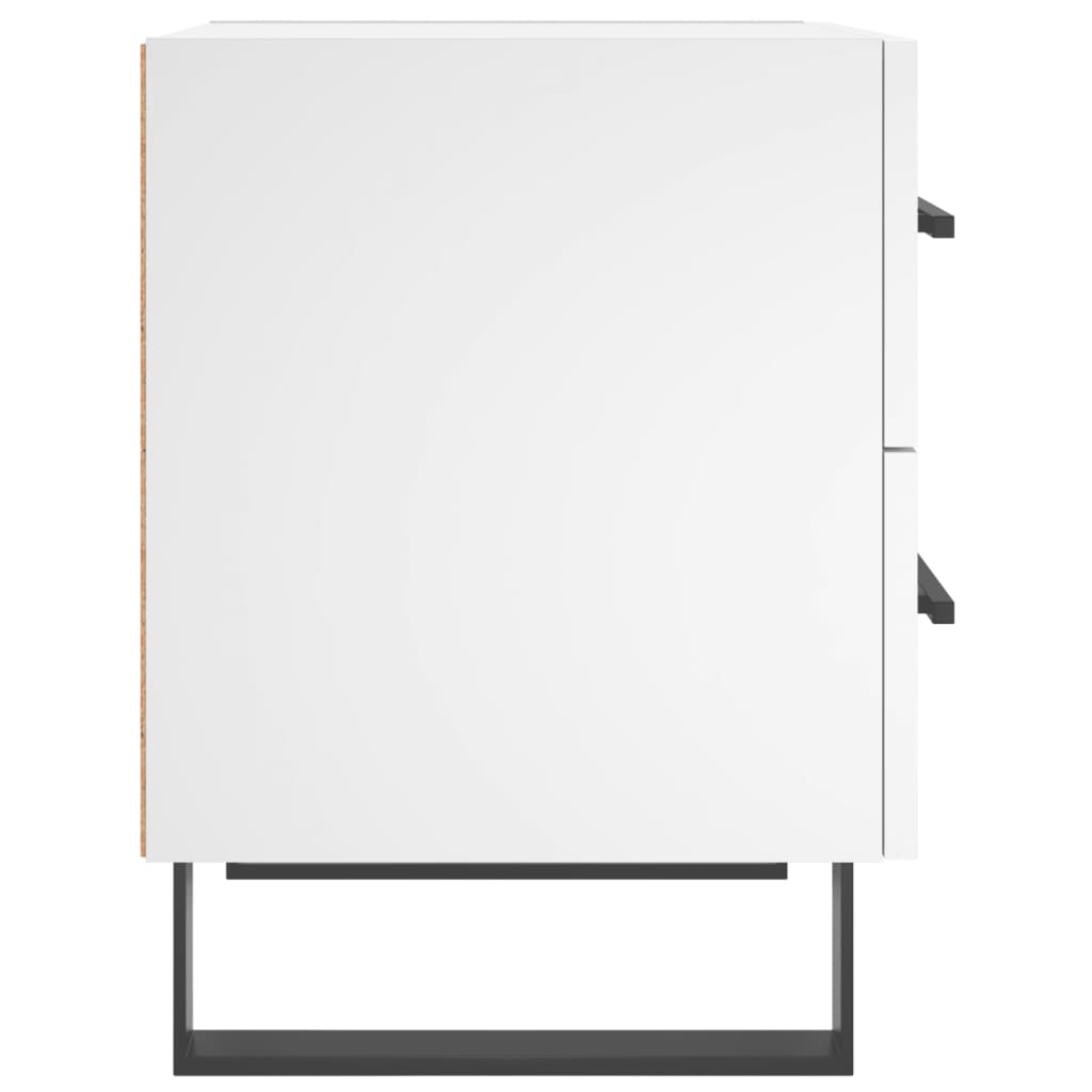 vidaXL Κομοδίνα 2 τεμ. Λευκά 40 x 35 x 47,5 εκ. από Επεξεργασμένο Ξύλο
