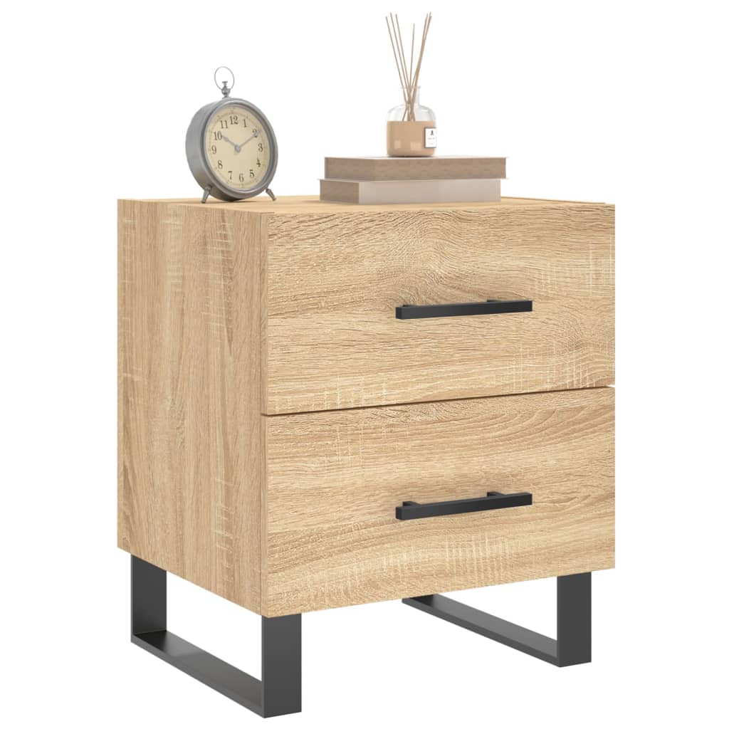 vidaXL Κομοδίνα 2 τεμ. Sonoma Δρυς 40 x 35 x 47,5 εκ. Επεξεργ. Ξύλο