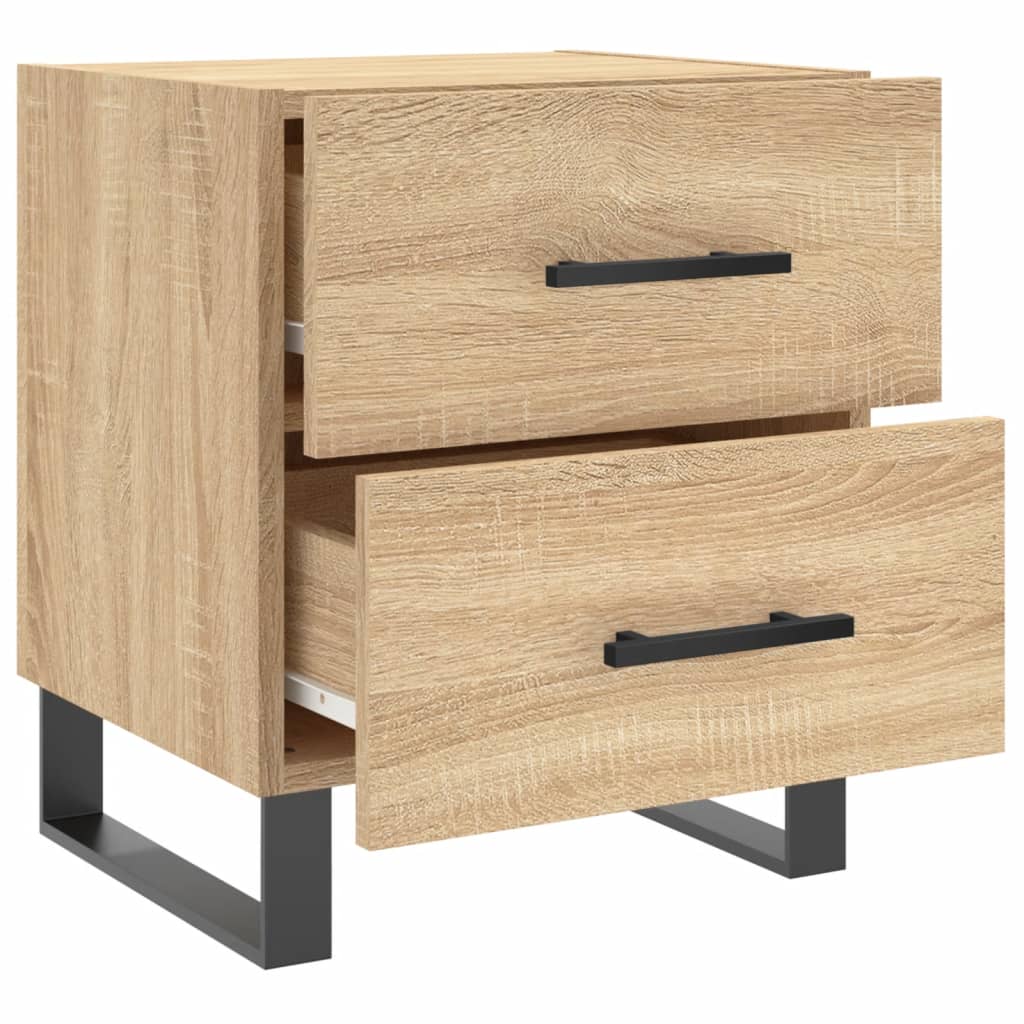 vidaXL Κομοδίνα 2 τεμ. Sonoma Δρυς 40 x 35 x 47,5 εκ. Επεξεργ. Ξύλο