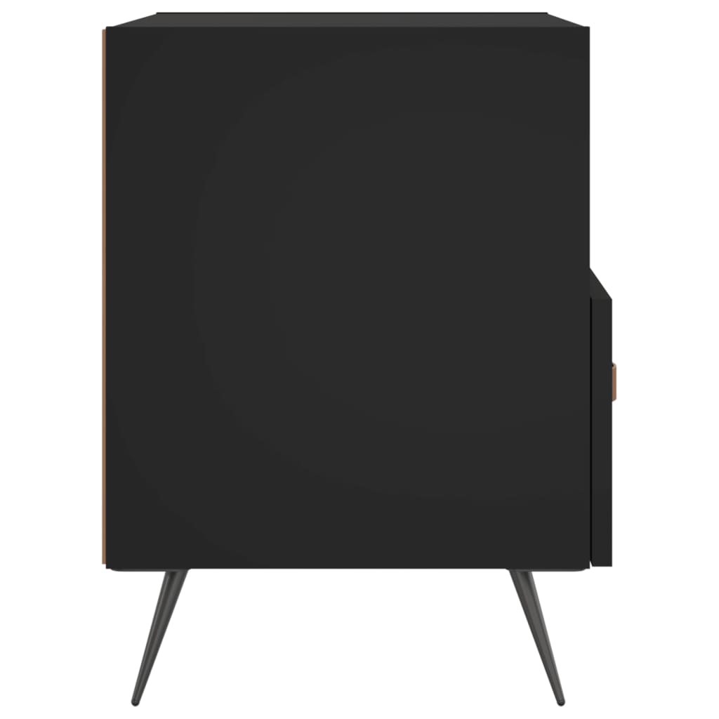 vidaXL Κομοδίνα 2 τεμ. Μαύρα 40 x 35 x 47,5 εκ. από Επεξεργασμένο Ξύλο