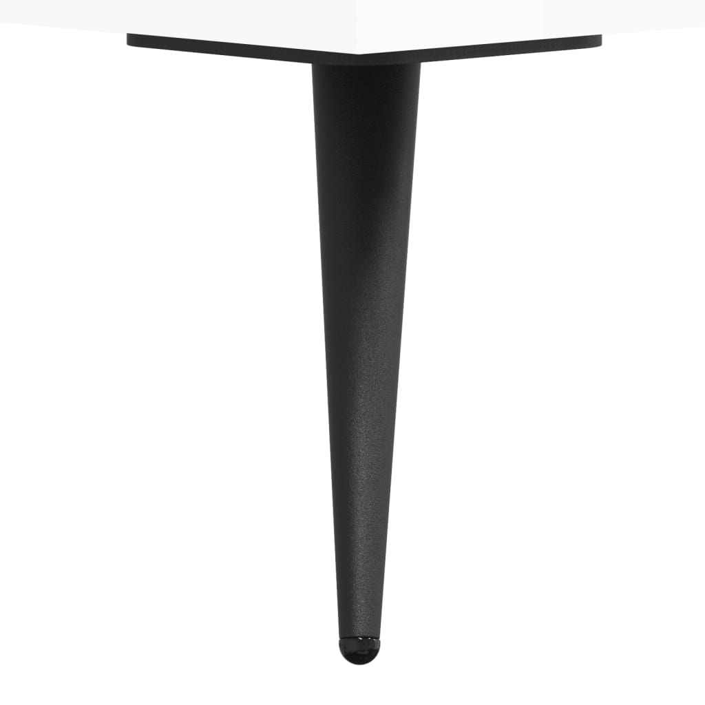 vidaXL Κομοδίνα 2 τεμ. Γυαλ. Λευκό 40x35x47,5 εκ. Επεξεργασμένο Ξύλο