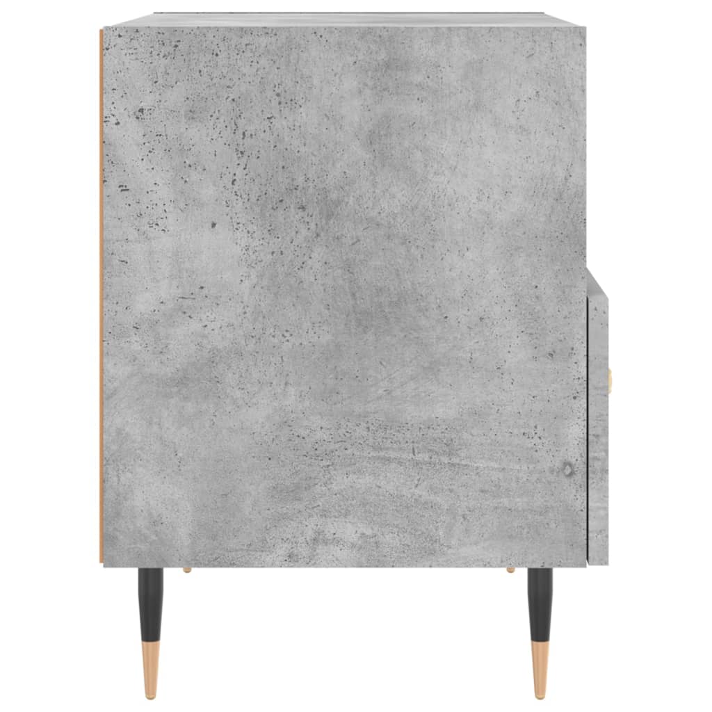 vidaXL Κομοδίνα 2 τεμ. Γκρι Σκυροδεμ. 40 x 35 x 47,5 εκ. Επεξεργ. Ξύλο