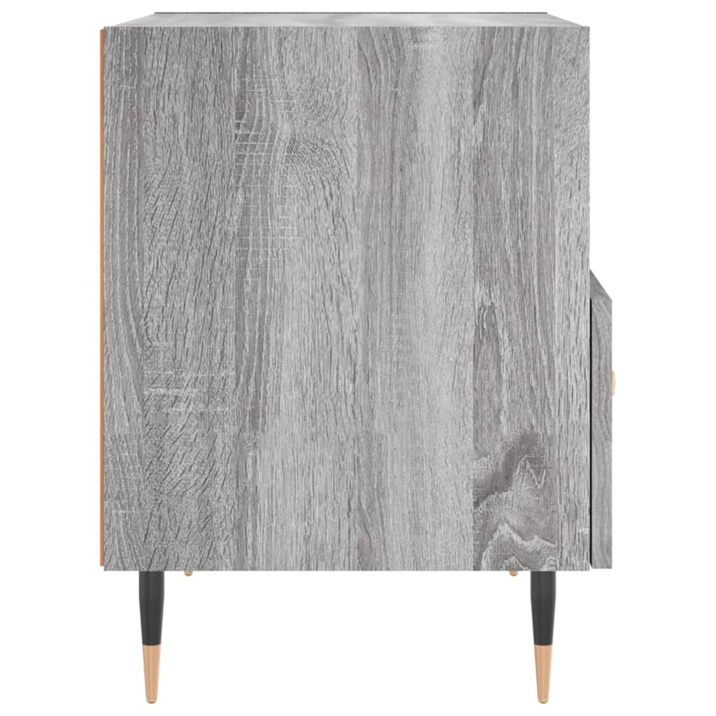 vidaXL Κομοδίνα 2 τεμ. Γκρι Sonoma 40 x 35 x 47,5 εκ. Επεξεργ. Ξύλο