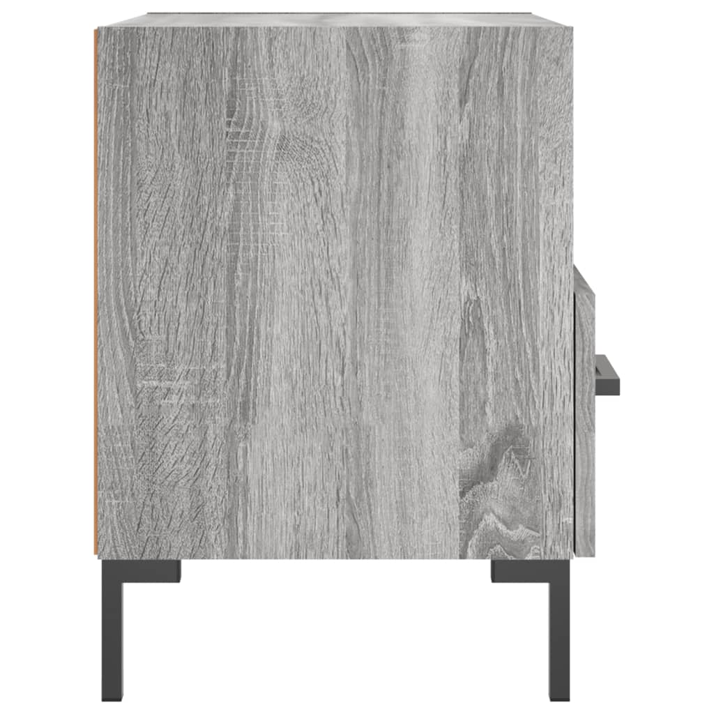 vidaXL Κομοδίνα 2 τεμ. Γκρι Sonoma 40 x 35 x 47,5 εκ. Επεξεργ. Ξύλο