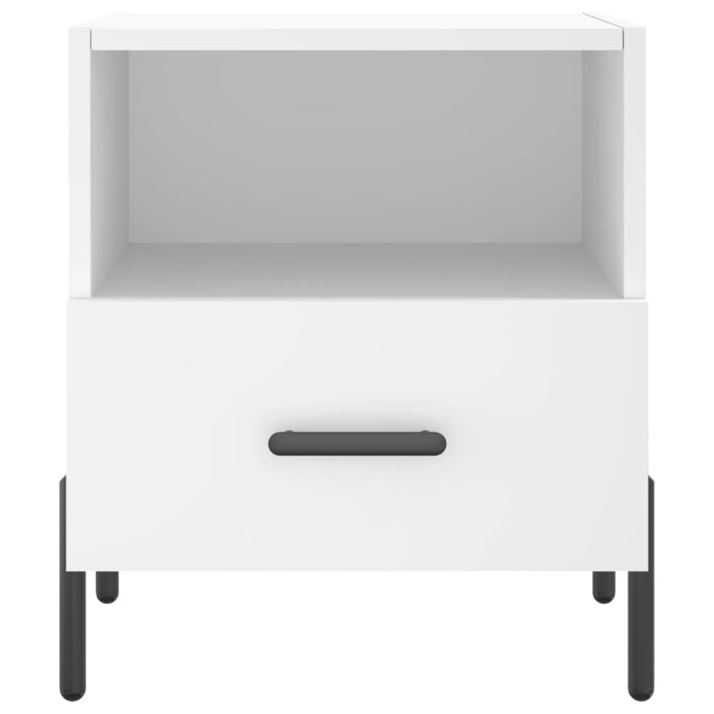 vidaXL Κομοδίνα 2 τεμ. Λευκά 40 x 35 x 47,5 εκ. από Επεξεργασμένο Ξύλο