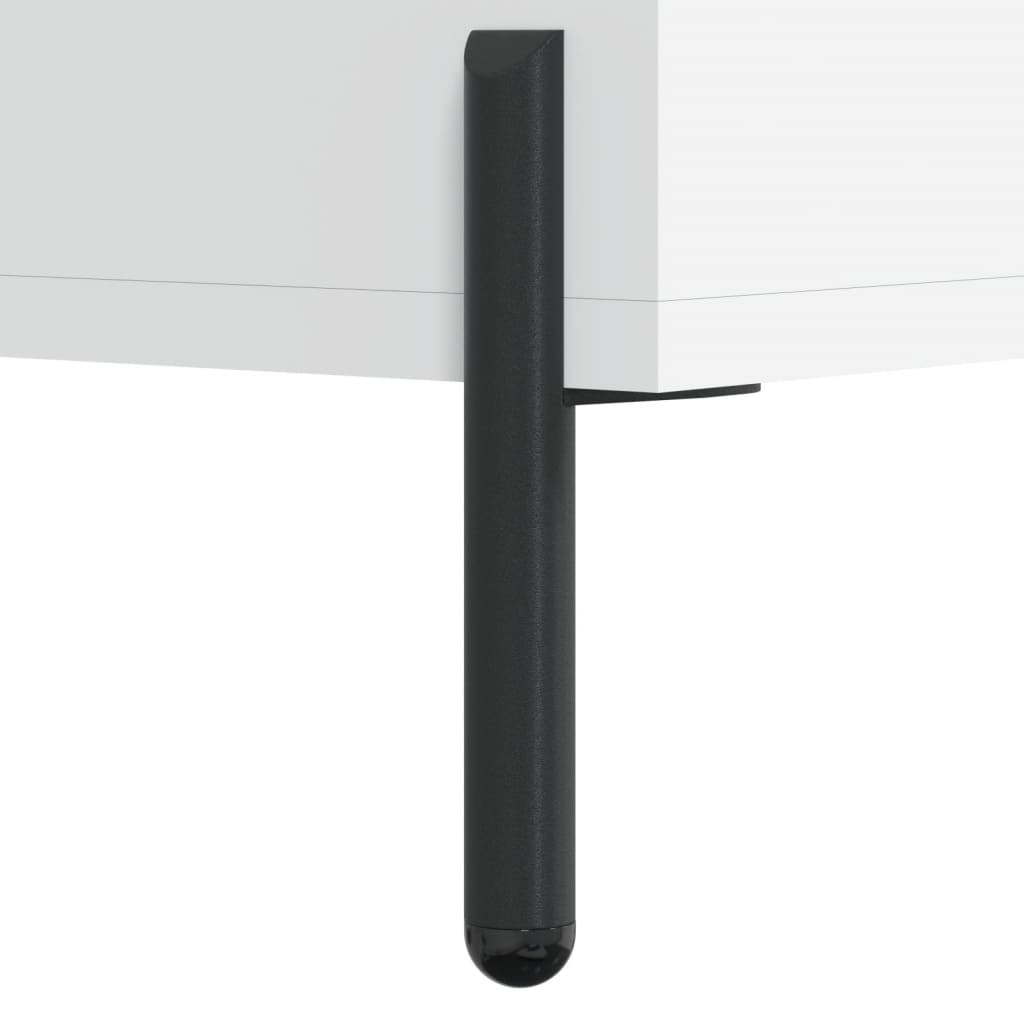 vidaXL Κομοδίνα 2 τεμ. Λευκά 40 x 35 x 47,5 εκ. από Επεξεργασμένο Ξύλο