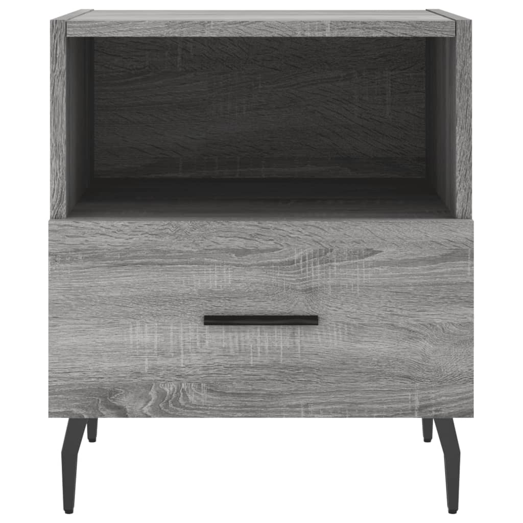 vidaXL Κομοδίνα 2 τεμ. Γκρι Sonoma 40 x 35 x 47,5 εκ. Επεξεργ. Ξύλο