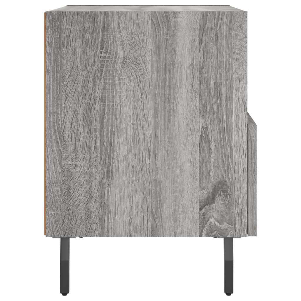 vidaXL Κομοδίνα 2 τεμ. Γκρι Sonoma 40 x 35 x 47,5 εκ. Επεξεργ. Ξύλο