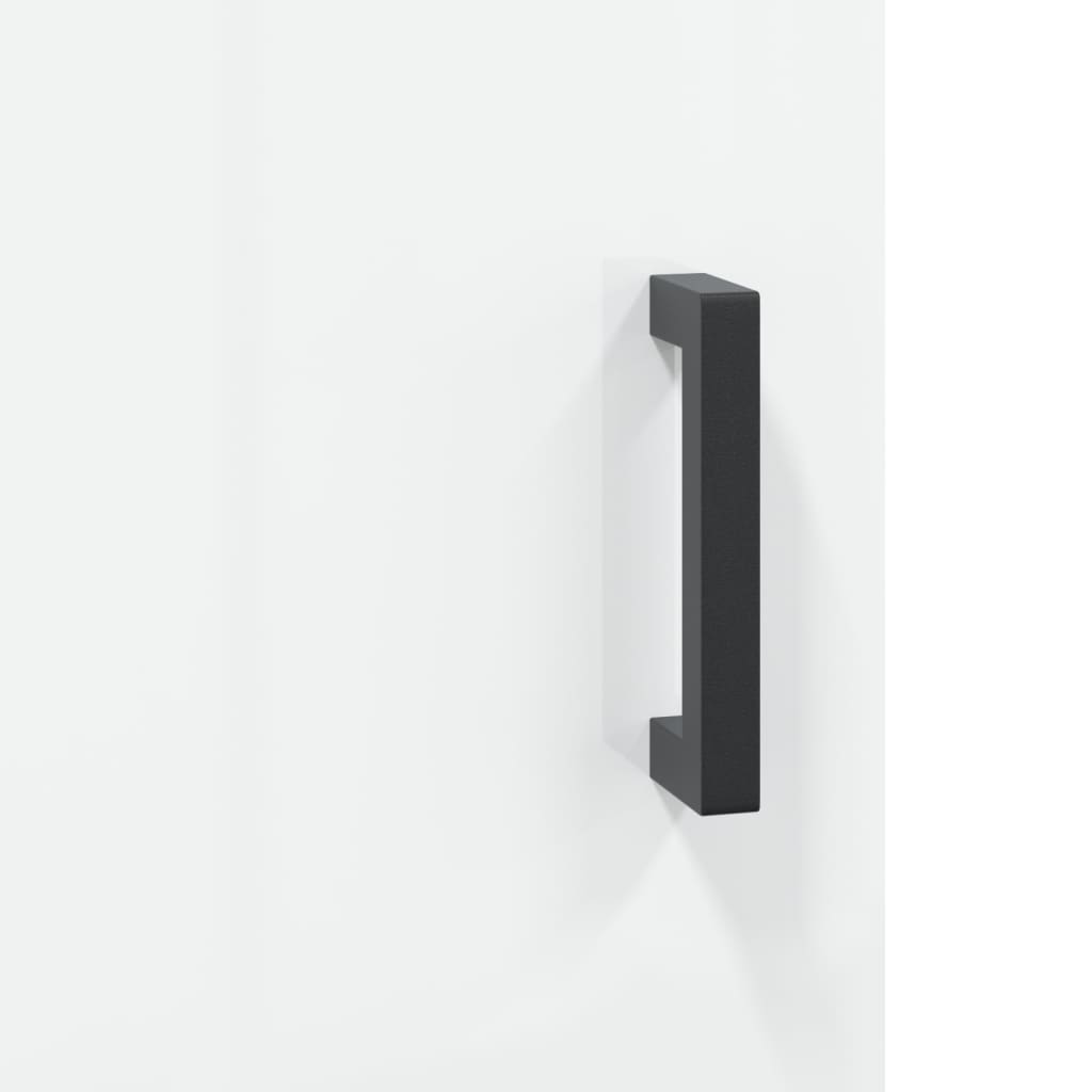 vidaXL Κομοδίνα 2 τεμ. Γυαλ. Λευκό 40 x 40 x 50 εκ. από Επεξεργ. Ξύλο