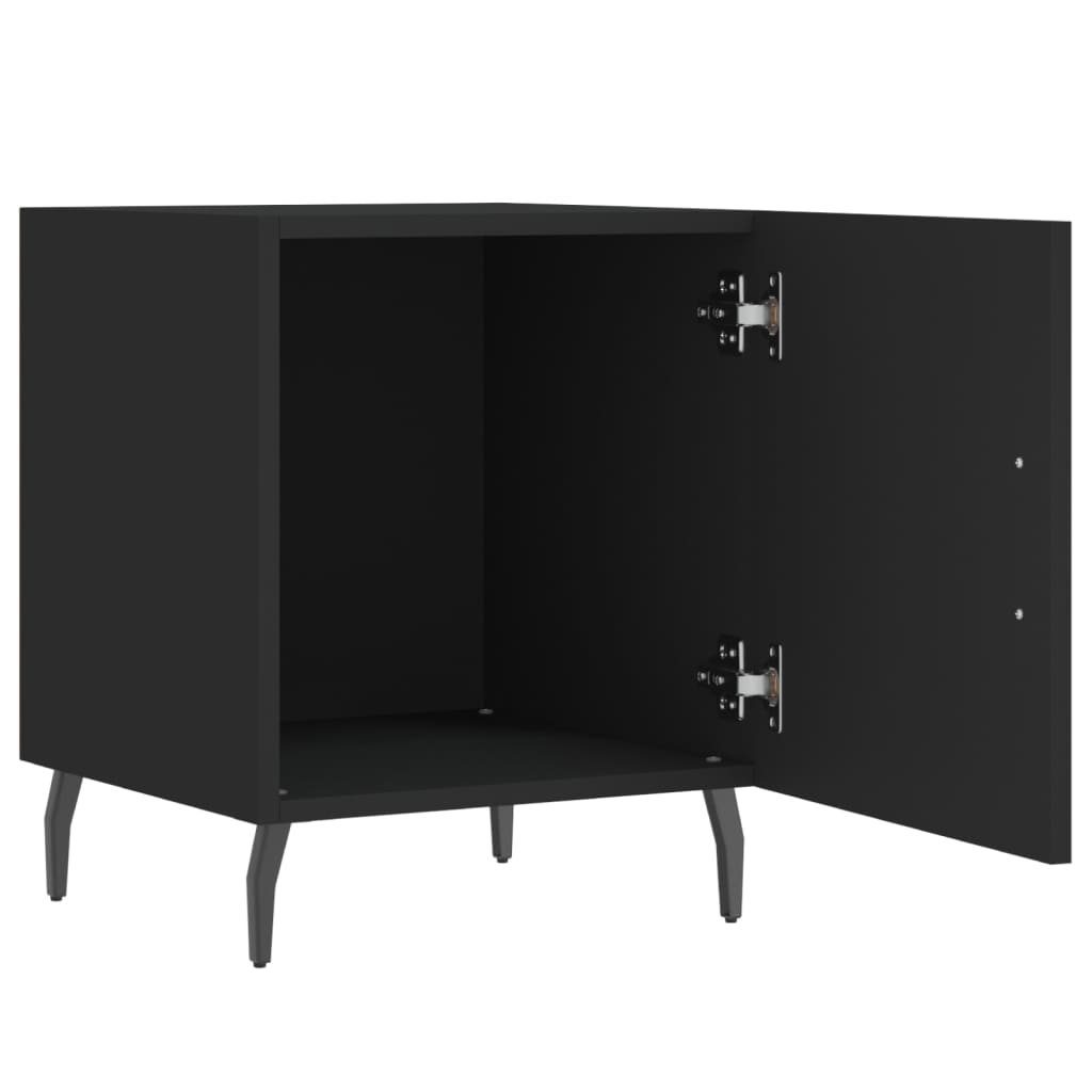 vidaXL Κομοδίνο Μαύρο 40 x 40 x 50 εκ. από Επεξεργασμένο Ξύλο