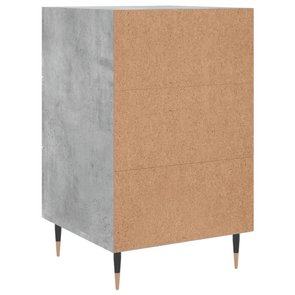 vidaXL Κομοδίνο Γκρι Σκυροδέματος 40x40x66 εκ. από Επεξεργασμένο Ξύλο