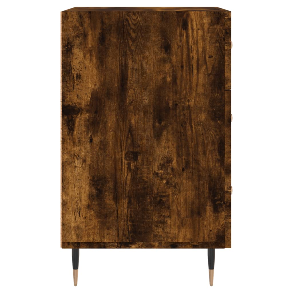 vidaXL Κομοδίνο Καπνιστή Δρυς 40 x 40 x 66 εκ. από Επεξεργασμένο Ξύλο
