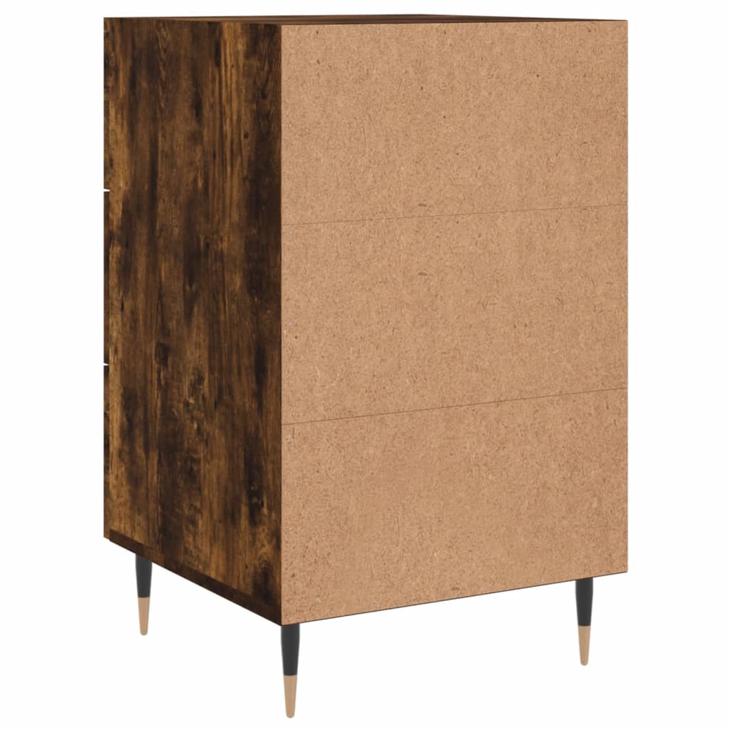 vidaXL Κομοδίνο Καπνιστή Δρυς 40 x 40 x 66 εκ. από Επεξεργασμένο Ξύλο