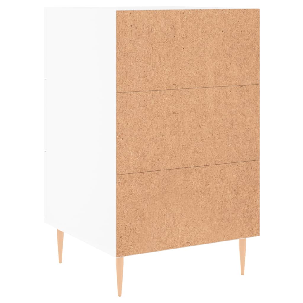 vidaXL Κομοδίνο Λευκό 40 x 40 x 66 εκ. από Επεξεργασμένο Ξύλο