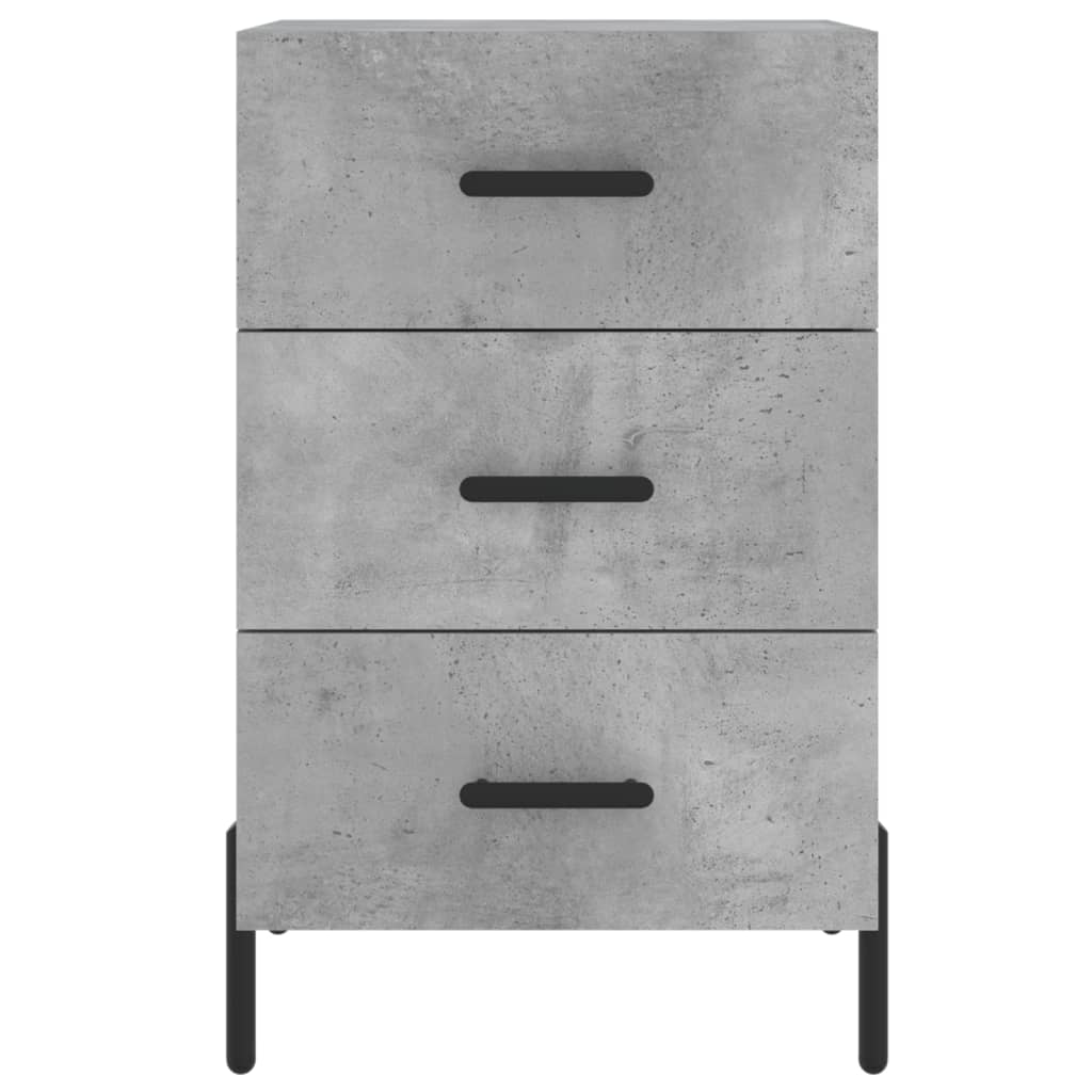 vidaXL Κομοδίνο Γκρι Σκυροδέματος 40x40x66 εκ. από Επεξεργασμένο Ξύλο