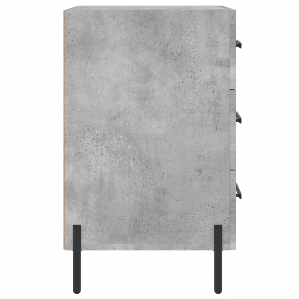 vidaXL Κομοδίνο Γκρι Σκυροδέματος 40x40x66 εκ. από Επεξεργασμένο Ξύλο