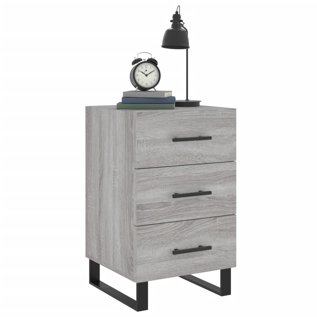 vidaXL Κομοδίνο Γκρι Sonoma 40 x 40 x 66 εκ. από Επεξεργασμένο Ξύλο