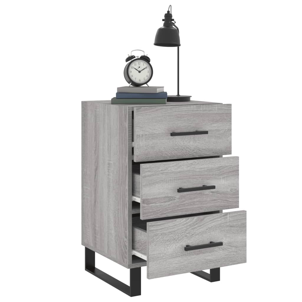 vidaXL Κομοδίνο Γκρι Sonoma 40 x 40 x 66 εκ. από Επεξεργασμένο Ξύλο